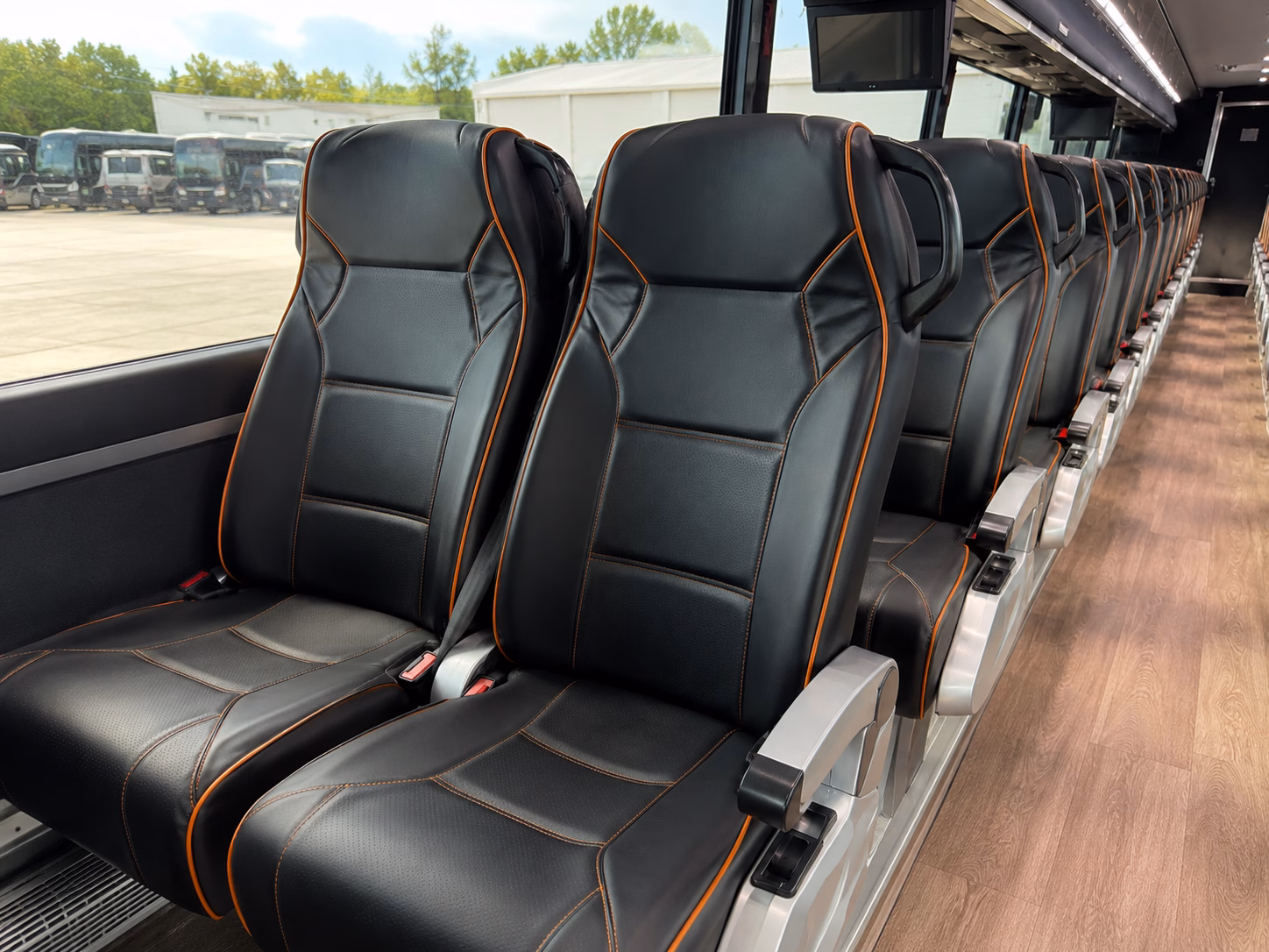 56 passenger charter bus interior
