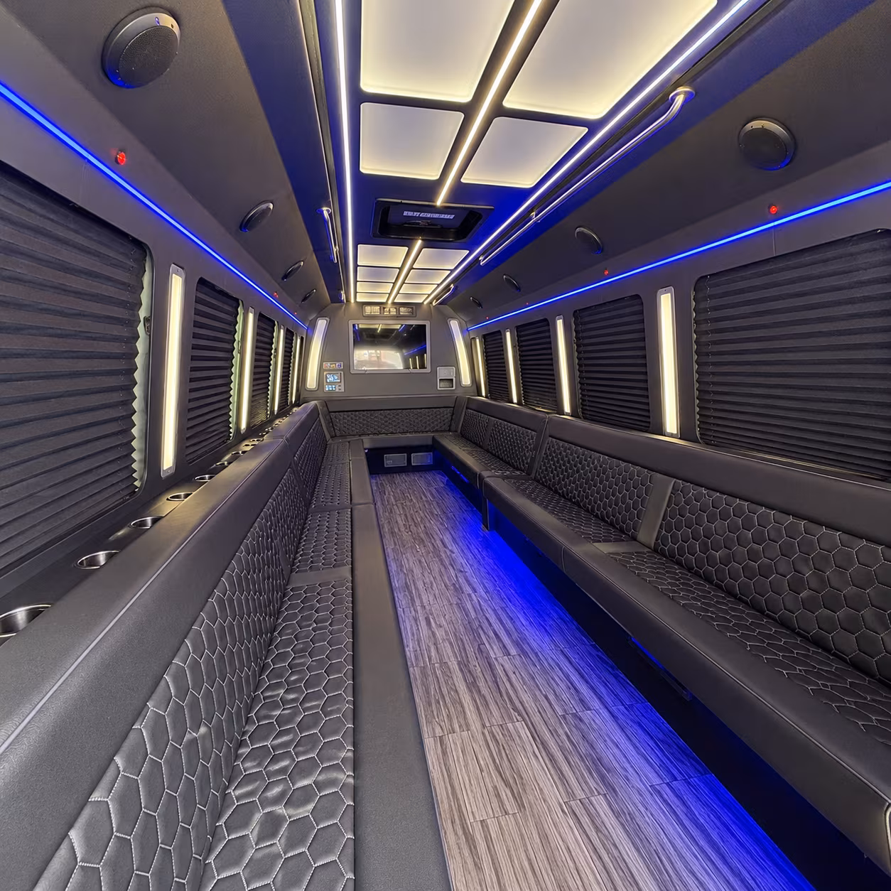 hamilton 30 passenger party bus interior