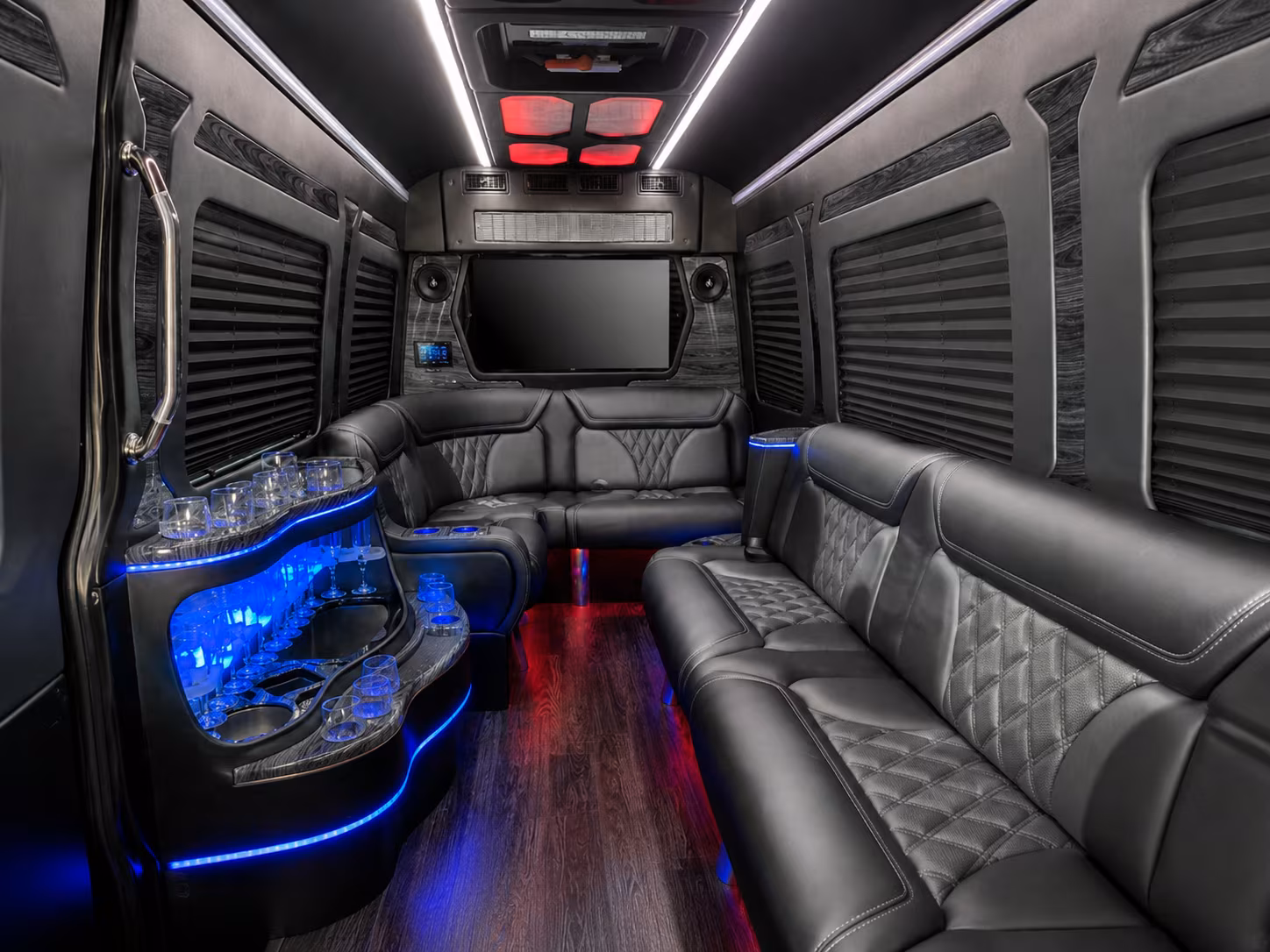 hamilton 40 passenger party bus interior