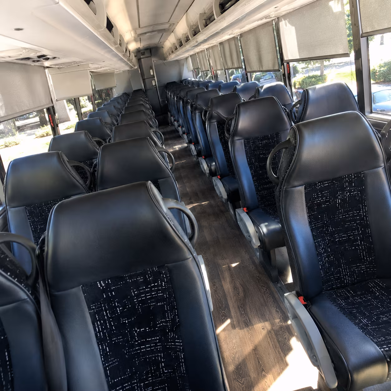 hamilton charter bus interior