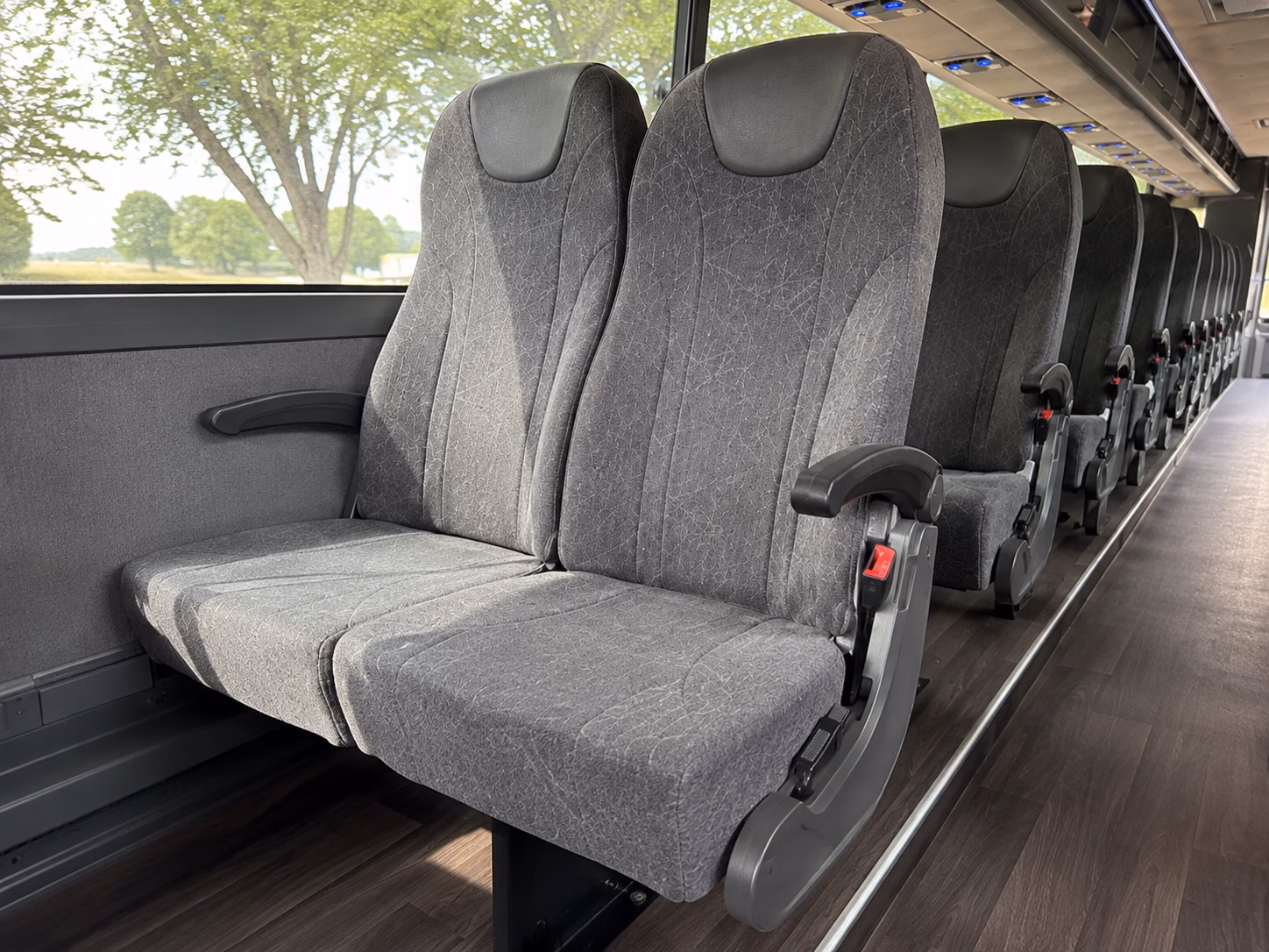 hamilton charter bus rental inside